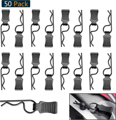 Miniatura 5 de HobbyPark Tijeras de corte de cuerpo a control remoto, escariador de cuerpo RC y clips de cuerpo RC de 0.047 in con pestañas de tracción para escala