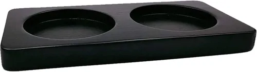 WOHENI Bandeja de molino de sal y pimienta, de madera, rectangular, negra, clásica