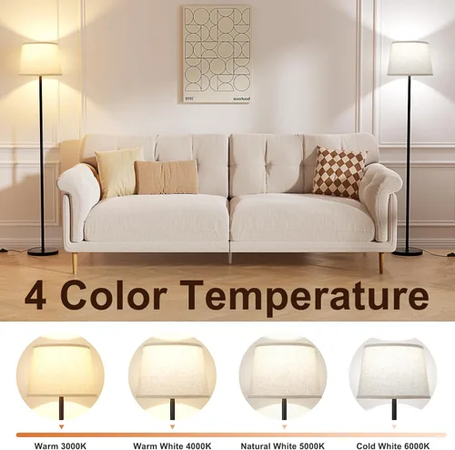 Miniatura 3 de Raexpectis 【Lámparas de pie mejoradas para sala de estar, lámpara de pie moderna con control remoto, lámpara de pie regulable de temperatura