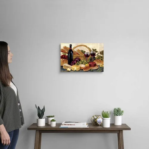 Miniatura 2 de GREATBIGCANVAS Lienzo decorativo de pared con vino toscano por la noche, decoración del hogar, 18 x 12 pulgadas