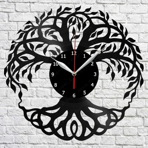 Viking Symbols - Reloj de pared de vinilo, diseño de LP para decoración del hogar, hecho a mano, regalo de personalidad, 3 (tamaño: 12.0 in, color: