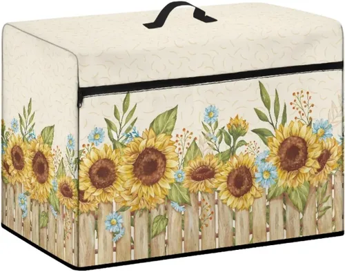 Miniatura 40 de Funda para máquina de coser con estampado floral, estilo bohemio, resistente a las manchas, ligera, impermeable, cubierta antipolvo con bolsillos