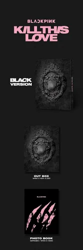 Miniatura 2 de Blackpink 2º mini álbum [Kill This Love] [Black Ver.] - Paquete de CD, fotolibros, tarjeta de fotos, póster plegado con beneficio de pre-pedido