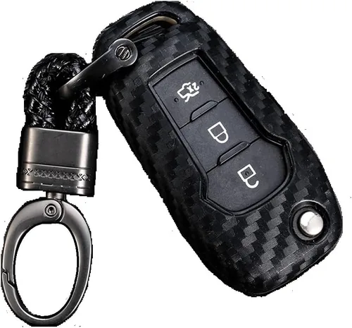 ROYALFOX (TM 2/3 Botones Flip Remote Key Fob Funda para 2015 2016 2017 2018 2019 Ford F150 F250, Focus 3 Escort Kuga Everest Fiesta Mustang Edge MKV
