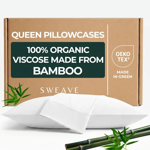 Miniatura 10 de Juego de 2 fundas de almohada tamaño King de viscosa de bambú 100% cultivadas orgánicamente, refrescantes y transpirables, suaves como la seda
