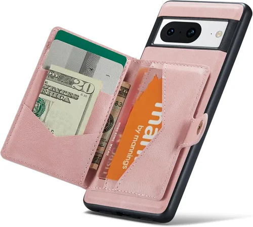 Miniatura 15 de Funda para Google Pixel 6 Pro, cartera magnética desmontable con ranura para efectivo, soporte de carga inalámbrica, función atril compatible