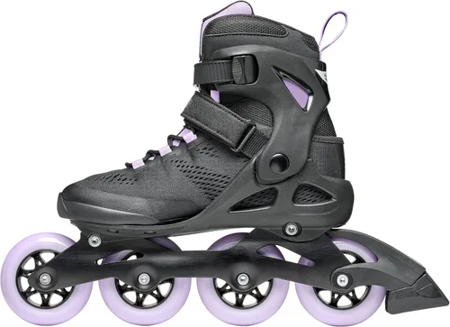 Miniatura 3 de Rollerblade Macroblade 84 Patines en línea para mujer, color negro y lavanda, patines en línea de rendimiento