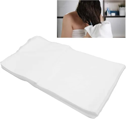 Miniatura 3 de Sonew Toallas de baño desechables, 100 unidades, fibra superfina suave, absorción de agua, secado de pelo, toallas de baño para el hogar