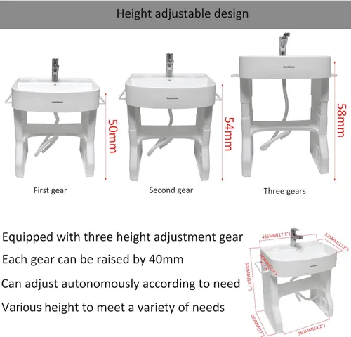 Miniatura 3 de HongK - Aprendizaje temprano de plástico lavabo de lavado para niños niños bebé bebé niño pequeño simulación toalla estante lavado cuidado de manos