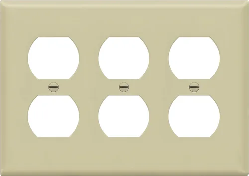 Miniatura 11 de ENERLITES - Placa decorativa de pared para toma de corriente dúplex, acabado brillante, tamaño intermedio, 3 bandas, 4.88 x 6.77 pulgadas, Blanco