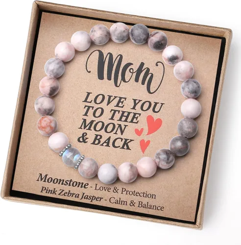 Miniatura 21 de Regalos de Navidad para mamá, tía, abuela, hermana, amor, equilibrio, pulsera de cristal natural con significado, regalos hechos a mano
