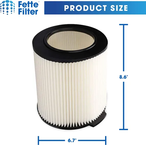 Miniatura 4 de Fette Filter - Filtro de repuesto VF4000 para aspiradora de 5 a 20 galones y más grande, compatible con aspiradoras Ridgid 72947 en seco húmedo de 5
