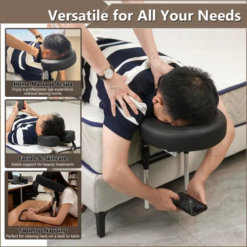 Miniatura 4 de Reposacabezas de masaje para cama facial, kit de masaje ajustable para el hogar, cojín de cabeza para boca abajo, soporte para reposacabezas