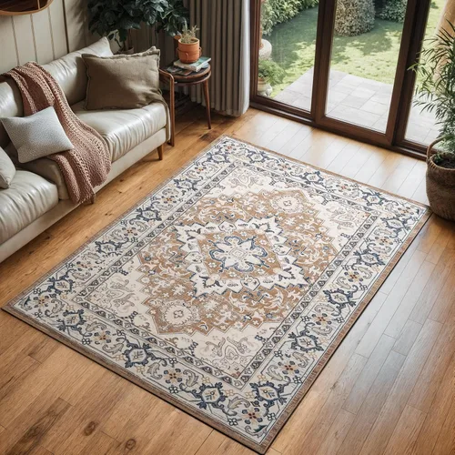Miniatura 25 de Lofus 8x10 Alfombras de área para sala de estar, alfombra de área lavable, alfombras para dormitorio, cocina, alfombra vintage boho, alfombra suave