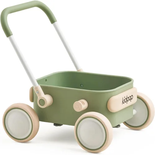 PULA - Andador de empuje para bebé con ruedas, carrito para niños pequeños para bebés que están aprendiendo a caminar, juguetes para bebés de 6 a 12