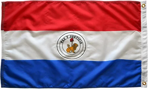 Miniatura 2 de Annin Flagmakers Bandera de Paraguay fabricada en Estados Unidos según las especificaciones oficiales de diseño de las Naciones Unidas, 2 x 3 pies