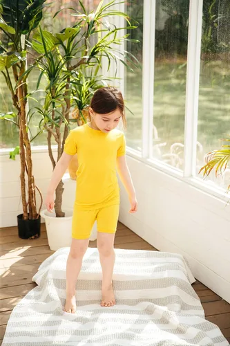 Miniatura 2 de VAENAIT BABY Pijamas de pijama para niños, conjunto de 2 piezas de pijama de viscosa de verano suave y fresco