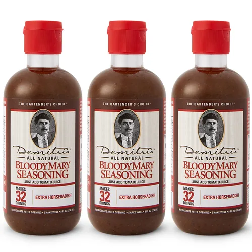 Miniatura 9 de Demitri's Bloody Mary Seasoning Chilies & Peppers – Spicy Bloody Mary Mix – Mezclador concentrado – Sabor intenso – Perfecto para fiestas de brunch