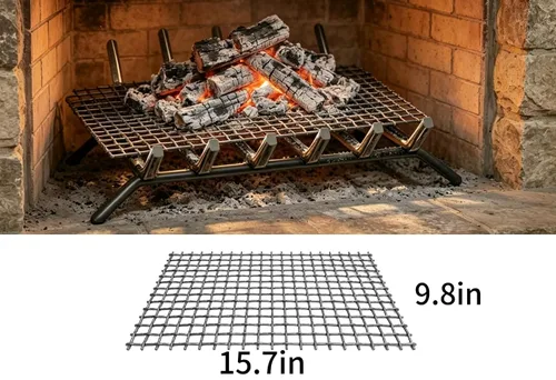 Miniatura 2 de Retenedor de brasas de rejilla para chimenea 15.7 x 9.8 pulgadas