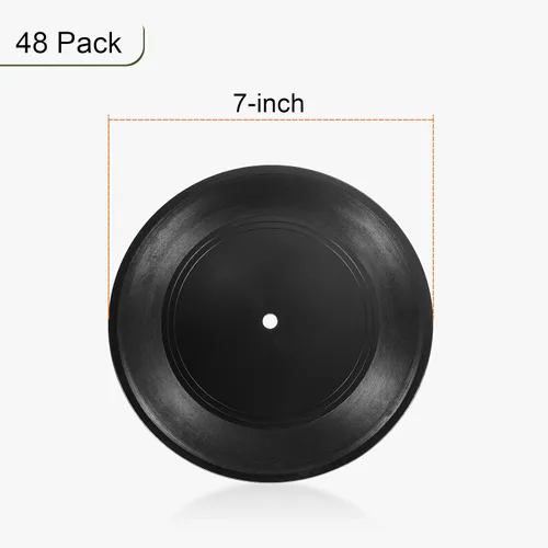 Miniatura 2 de PATIKIL Discos de vinilo en blanco, 7 pulgadas, paquete de 6 discos de vinilo falsos para decoración estética de pared, discos decorativos para sala