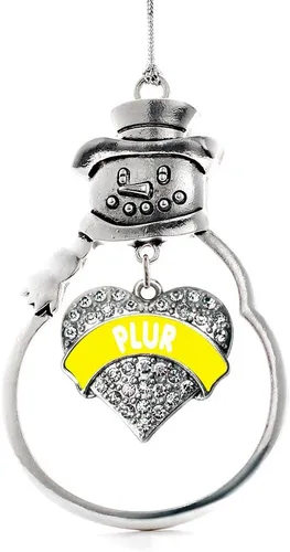 Miniatura 47 de Adorno de plata inspirada, diseño de muñeco de nieve con circonitas cúbicas
