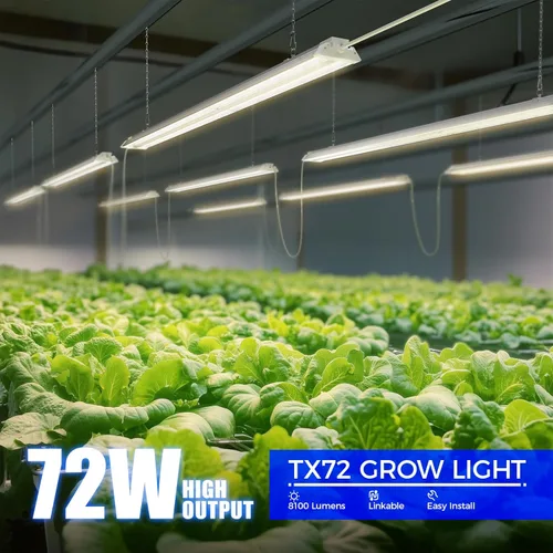 Miniatura 2 de Barrina TX72 luces de cultivo de 4 pies para inicio de semillas, 72W (equivalente a 500W), alto PPFD, espectro completo con LEDs rojos de 660nm