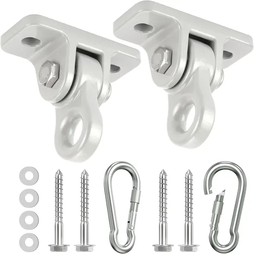 Miniatura 9 de Kit de perchas para columpios de porche resistentes, con tornillos para juegos de madera, patio, asiento de yoga, interiores y exteriores