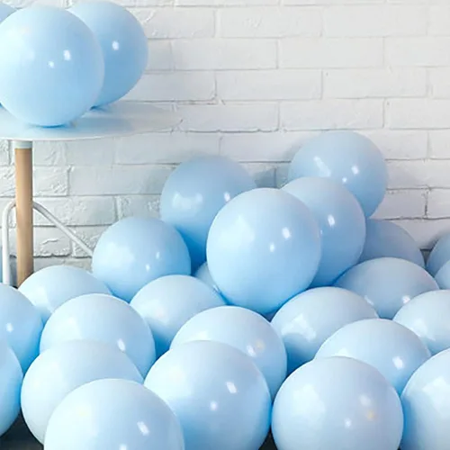 Miniatura 3 de Globos de fiesta azul pastel de 5 pulgadas, 100 mini globos de látex azul macarrón para decoración de cumpleaños, boda, baby shower (azul pastel)