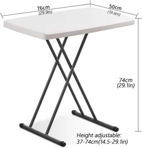 Miniatura 3 de Mesa plegable de plástico, bandeja de TV para laptop, mesa de aperitivos portátil de altura ajustable duradera para uso doméstico, picnic, fiesta