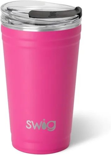 Miniatura 32 de Swig Life - Vaso aislante de 22 onzas, vaso de viaje para café con tapa, taza de viaje para café apta para portavasos, acero inoxidable (Aqua)