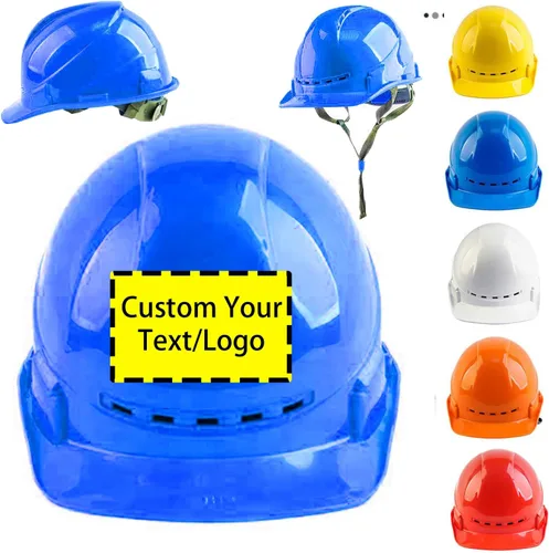 Miniatura 16 de Sombreros duros personalizados al por mayor con logotipo, certificado OSHA/ANSI, ala completa ventilada (trinquete de 4 puntos) para pedidos a
