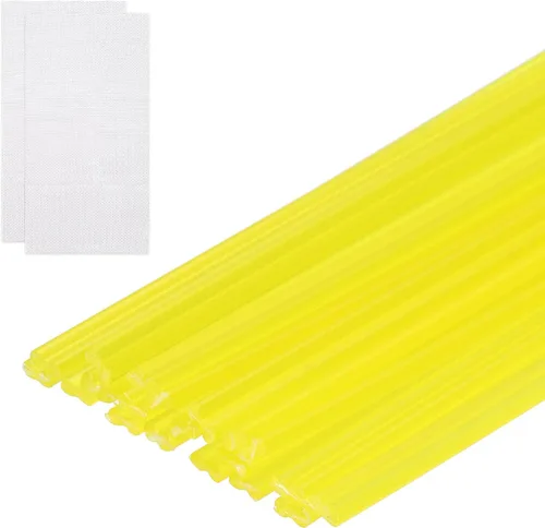 Miniatura 7 de MECCANIXITY 20 varillas de soldadura de plástico, tiras de reparación de soldadura PP de 20 pulgadas con malla de refuerzo para parachoques de Rojo