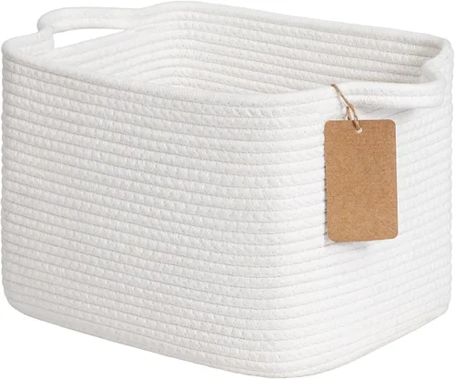 Miniatura 24 de Goodpick Cesta de Almacenamiento Negra para Estantes, Cestas Tejidas para Almacenamiento, Cestas de Almacenamiento de Juguetes para Niños, Cesta