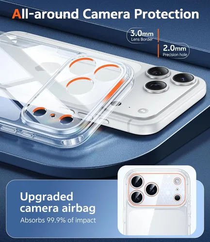Miniatura 655 de FNTCASE Funda para iPhone 13 Pro-Max: Fundas magnéticas transparentes compatibles con Magsafe Slim anti amarillamiento protección contra caídas
