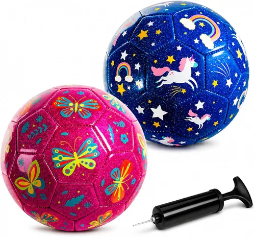 Miniatura 12 de Balón de fútbol para niños pequeños, tamaño 2, pelota pequeña y suave para niños de 1 a 3 a 5 años, juguete deportivo de dibujos animados para niños