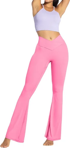 Miniatura 7 de Sunzel Womens Flare Leggings with Tummy Control Crossover Waist and Wide Leg