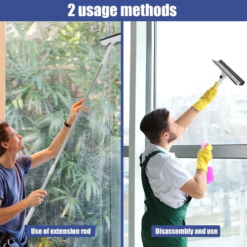 Miniatura 2 de Limpiador de ventanas limpiador de ventana ajustable para limpiar desde múltiples ángulos, herramienta de limpieza de ventanas con poste
