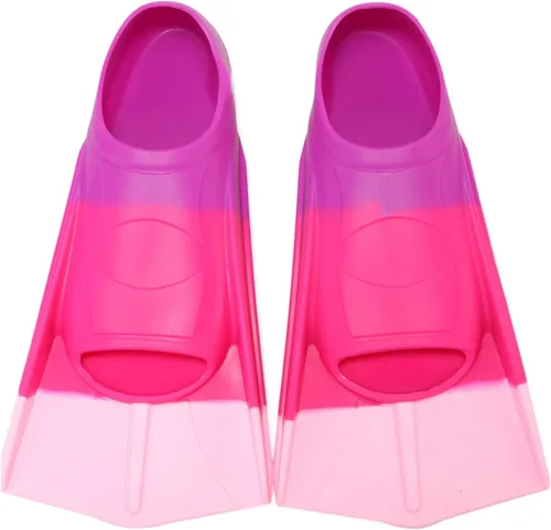 Miniatura 8 de Aletas de Natación para Niños, Aletas Cortas Cómodas para Natación de Vueltas y Entrenamiento para Niños, Niñas, Niños, Principiantes Azul y lima