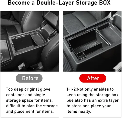 Miniatura 4 de TTCR-II Compatible con el organizador de consola central Honda Civic 2022-2025 2026, para bandeja organizadora de consola Civic (superior), caja