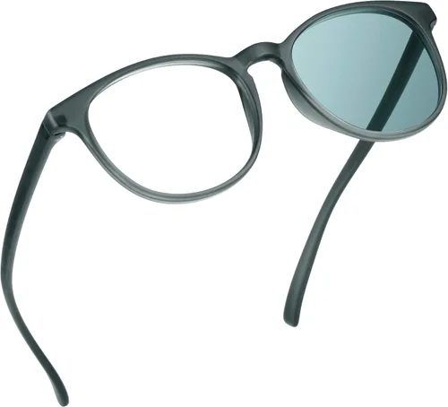Miniatura 15 de YEIN Lentes de bloqueo de luz azul, lentes de sol grises fotocromáticos, antifatiga ocular, lentes de lectura, lentes para mujeres/hombres, 01-1401