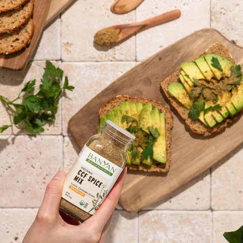 Miniatura 4 de Banyan Botanicals CCF Mezcla de especias (comino, cilantro, hinojo) – Mezcla en polvo de especias indias orgánicas para cocinar y hornear – Mezcla