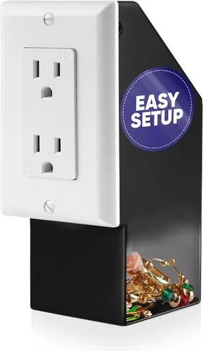 Miniatura 9 de Elder Welder® Caja fuerte de pared oculta con toma eléctrica Placa de pared 100% real incluida Fácil de instalar Caja fuerte oculta