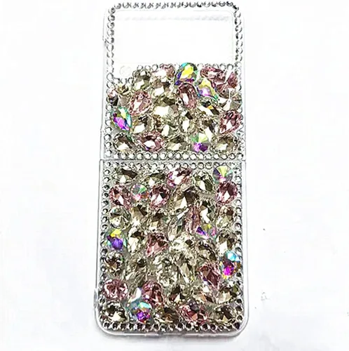 Miniatura 2 de Funda para Galaxy Z Flip 4, Galaxy Z Flip 4 5G, 3D hecha a mano con piedras brillantes y diamantes brillantes para Samsung Galaxy Z Flip 4 5G (2022)