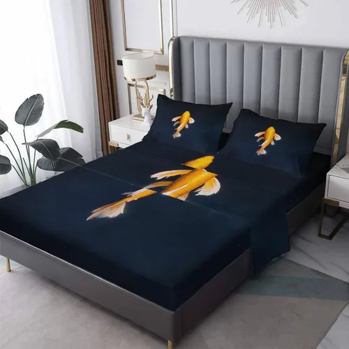 Miniatura 11 de Dolphin Sheets - Juego de sábanas de tamaño individual, sábanas de microfibra suave con bolsillo profundo, sábanas y fundas de almohada estampadas