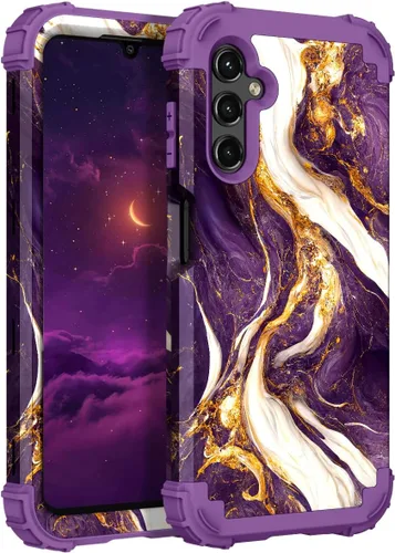 Miniatura 24 de Hocase Funda para Galaxy A37 5G, protección resistente a prueba de golpes, parachoques de goma de silicona suave+funda protectora híbrida