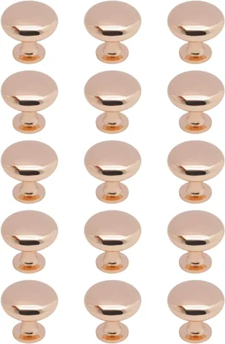 Miniatura 12 de Probrico Paquete de 25 perillas para gabinete, pomos redondos para muebles en acabado de níquel cepillado, perillas de cocina de 1-3/16 pulgadas