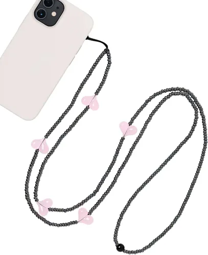 Miniatura 36 de Beaded Phone Charm Lanyard Strap Crossbody Fixed Beads Pearl Neck Chain