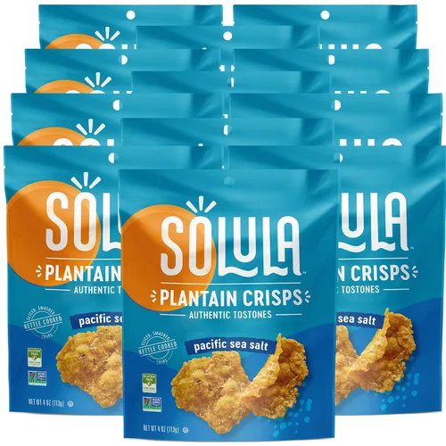 Miniatura 18 de Solula Plátano Crisps Authentic Tostones, lima caribeña, 4 onzas (paquete de 3), papas fritas cocidas, sin gluten, aptas para paleo, sin granos