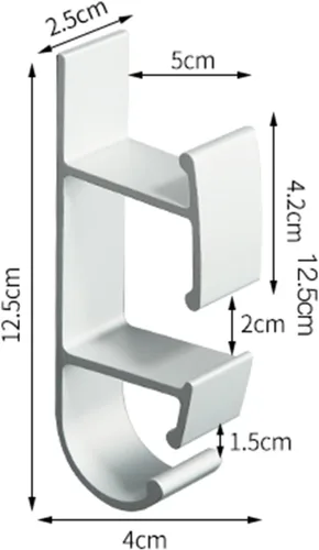 Miniatura 2 de Soporte de almacenamiento autoadhesivo, gancho de lavabo de aluminio espacial, resistente al agua, antioxidante, para cocina, baño, baño