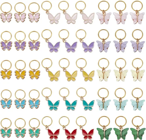 Miniatura 17 de NBEADS 2 Piezas 2 Estilos Cadenas Contador de Filas con Dijes de Abejas, Marcadores de Puntos con Números 0~9 Cuentas Acrílicas Dijes Marcadores